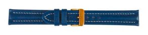 Falkenlund Deluxe Beco 18mm Watch Strap Arizona Sport Blue Gold Buckle 682318G