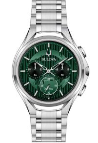 Bulova CURV kronograf herrklocka med grön urtavla och högprecisionsurverk | 96A297