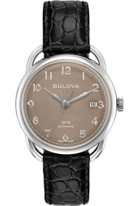 Bulova 1875 Commodore Limited Edition automatisk klocka med schweiziskt urverk och brun sandblästrad urtavla | 96B324