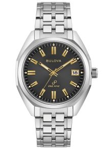 Elegant herrklocka från Bulova med högprecisions quartzverk och gulddetaljer - Jet Star vintage design | 96B415