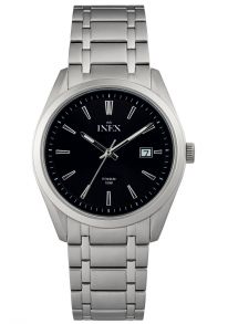 Titan-klocka, optimal för allergiker - Inex Mens Silver/Silver A12168T5I