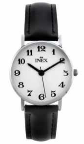 En klassiker, fast med snirkliga siffror - Inex Black Silver A56534S0A