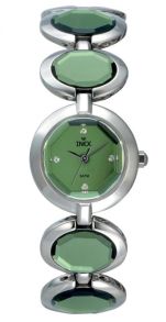 Smycke i silver och grönt - Inex Silver Green A58779S12