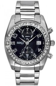 Extra urskiva för 24-timmarsformat och månad, dessutom är datum synligt - Mango A58910S5A