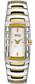 Den minimalistiska urtavlan sitter i en 20 mm bred boett - Mango A64150B4KV