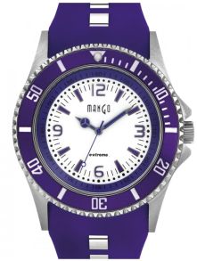 Lila gummiarmband och 10 bar vattentäthet - Mango A68344-1S4I