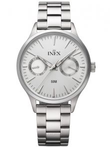 Silverfärgad stålklocka - Inex Silver/Silver A76206S4I