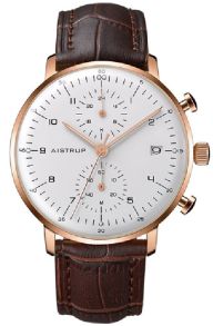 Aistrup AIW8602 Classic Infinity Chronograph herrklocka med vit urtavla och roséguldsdetaljer | AIW8602
