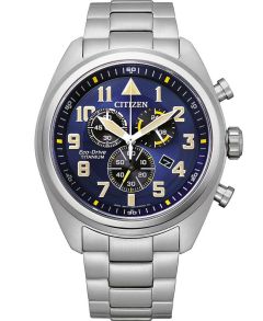 Citizen sportklocka med Eco-Drive kronograf i Super Titanium | AT2480-81L