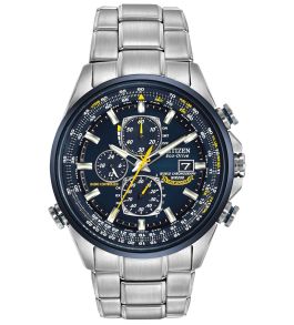 Citizen Blue Angels Eco-drive kronograf | Radiostyrt världstidsur med perpetual kalender | AT8020-54L