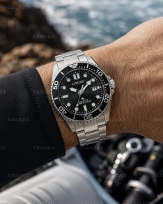 Citizen solcellsdriven dykarklocka för män i stål med safirglas 40mm