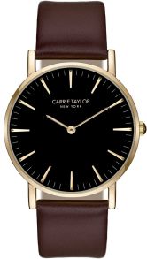 Damur med tunn boett - Carrie Taylor Lexington Gold/Black Brown Leather CA3833-GOBLBR