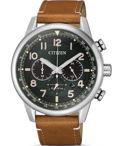 Datumvisning, 10 bar vattentäthet samt extra urtavla för 24-timmarsformat - Citizen Eco-Drive Plat Form Chronograph CA4420-21X