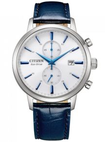Citizen Eco-Drive kronograf i stål med B642 urverk och vit urtavla | CA7069-16A