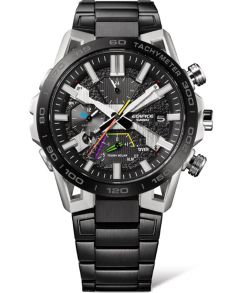 Formel 1-inspirerad Edifice Bluetooth-solcellsdriven kronograf med svart safirglas | EQB-2000DC-1AER
