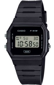 Retro Casio digital klocka med bio-baserat armband och miljövänlig design | F-91WB-1AEF