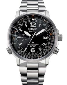 Citizen Promaster Sky radio-styrd herrklocka i Super Titanium | Pilotklocka med världstid | CB0230-81E