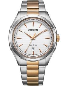 Citizen klassisk herrklocka med Eco-Drive och tvåfärgad stållänk | AW1756-89A