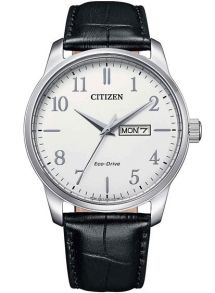 Citizen Eco-Drive herrklocka med datum och läderrem | Klassisk design med Eco-Drive | BM8550-14A
