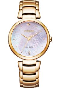 Citizen Eco-Drive damklocka i roseguld med pärlemorskiva | EM0853-81Y