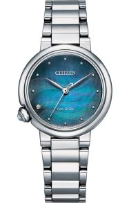 Citizen Eco-Drive damklocka med diamant och turkos pärlemorsurtavla | EM0910-80N