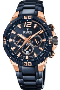Justerbart stålarmband och en miniurtavla med 24-timmarsformat - Festina Chrono Bike 2020 Special Edition Box Set F20524/1