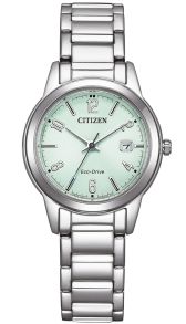 Citizen Eco-Drive damklocka med mintgrön urtavla | FE1241-71X