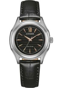Citizen Eco-Drive damklocka i stål med J730 urverk och romerska siffror | FE2110-14E
