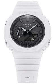 Vit digital G-Shock med Carbon Core Guard och 200M skydd | GA-2100-7AER