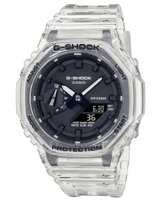 Transparent G-Shock med oktagonal design och Carbon Core Guard | GA-2100SKE-7AER