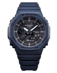 Blå solcellsdriven G-Shock med Bluetooth och Carbon Core Guard | GA-B2100-2AER
