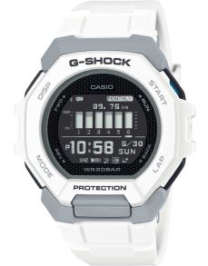 G-Shock G-Squad fitnessklocka med vit digital display och sportig design | GBD-300-7ER