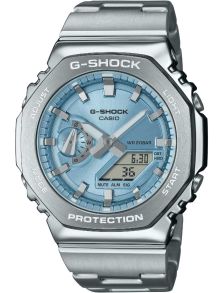 Sky Blue Metal G-Shock med oktagonal stålram och premiumkänsla | GM-2110D-2AER