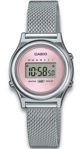 Rosa Sunray digital klocka med meshband i vintage-stil | LA700WEM-4AEF