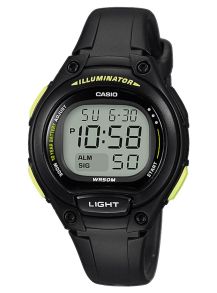 Svart barnklocka med oval digitalskärm - Casio Classic LW-203-1BVEF