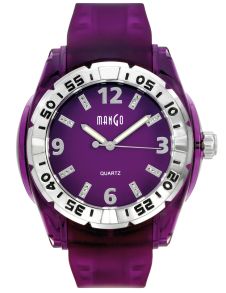 Kvartsur med gummiarmband... mycket lila - Mango Tutti Frutti Purple A75103-2PU - LQ