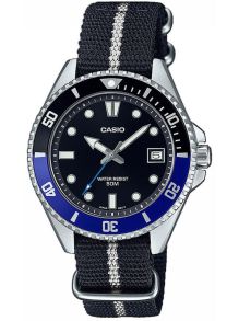 Casio Duro Mini dykarklocka med aluminium bezel och NATO-rem | MDV-10C-1A2VEF
