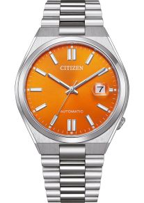 Citizen Tsuyosa Automatic herrklocka i stål med 8210 urverk och orange urtavla | NJ0151-88Z