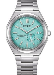 Citizen Automatic titan herrklocka med mintgrön urtavla och mekaniskt urverk | NJ0180-80M