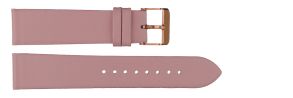 Rosa läderarmband - Carrie Taylor Pink Leather Strap (20mm) Rosegold