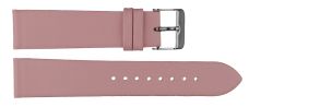 Rosa läderarmband - Carrie Taylor Pink Leather Strap (20mm) Silver