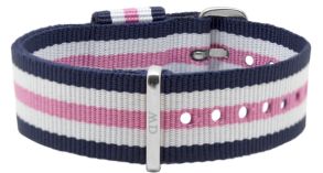 Daniel Wellington Blå/vit/rosa Classic Southampton dam-natorem med spänne i silver