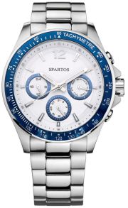 Herrur i stål med blå detaljer - Spartos Classic SPW007604