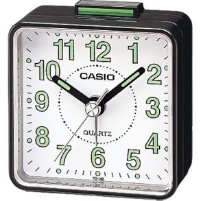 Svart analog väckarklocka i klassisk stil | TQ-140-1BEF