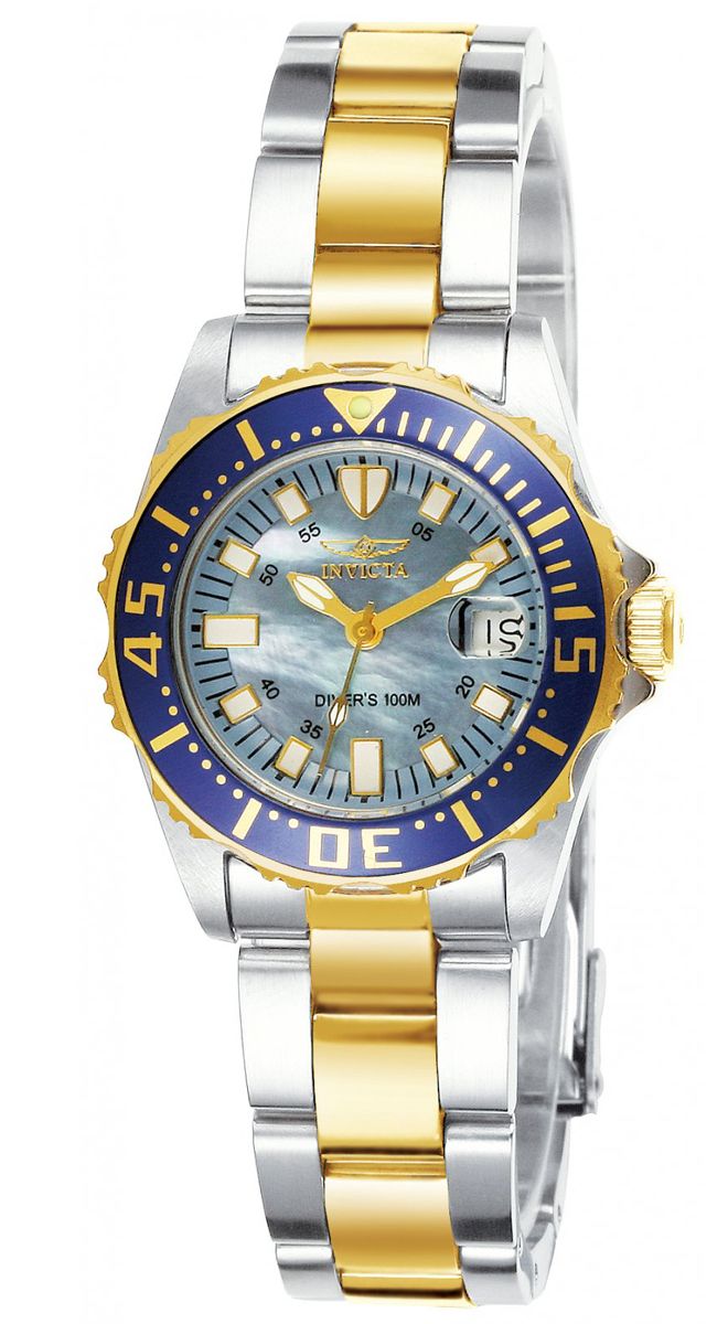 Invicta Pro Diver Quartz 2961 - Guld silver rostfri stål damklocka