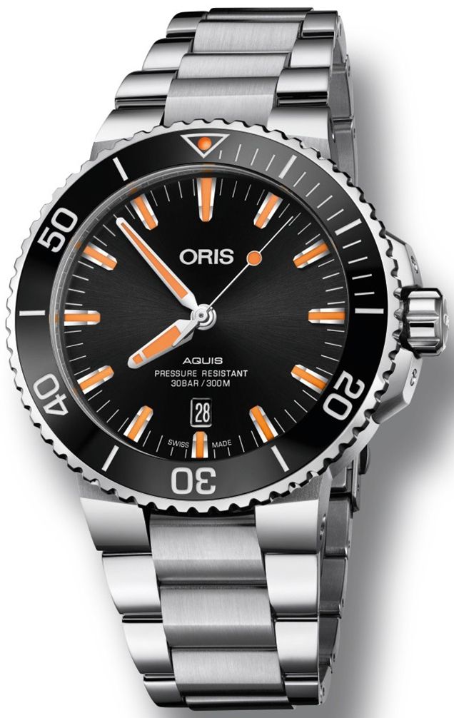 Armband av rostfritt stal Oris Aquis Date 01 733 7730 4159 07 8 24 05PEB Silver rostfri stal