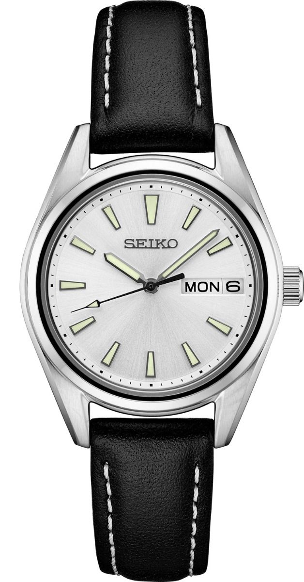 Seiko 30mm Classic Sapphire Women SUR455P1 Svart l der damklocka