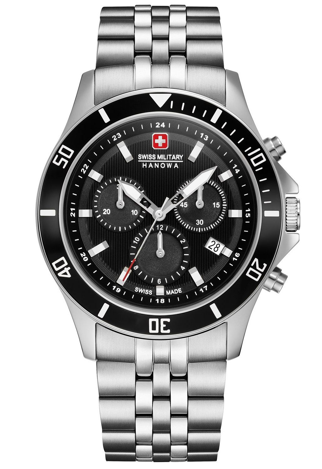 Kvartsur med justerbart stålarmband Swiss Military Hanowa