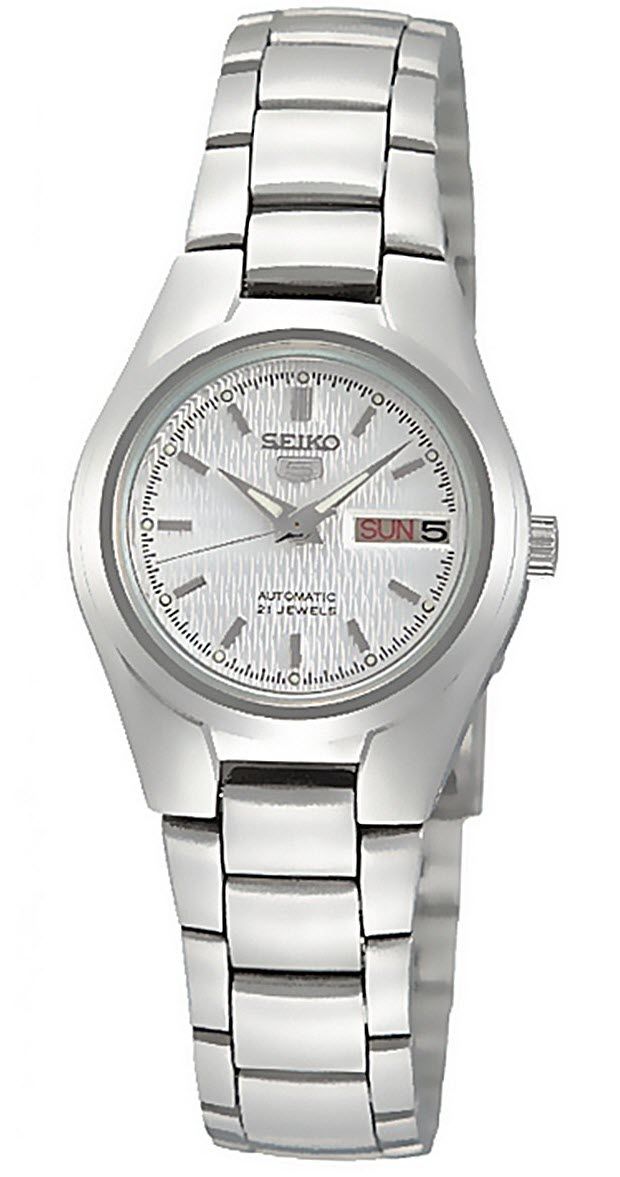 Seiko 5 Ladies Automatic 24mm SYMC07K1 Silver rostfri st l damklocka