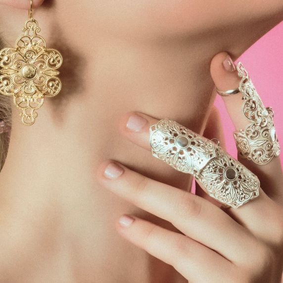 Lucy Ashton Filigree Earrings Gold Plated